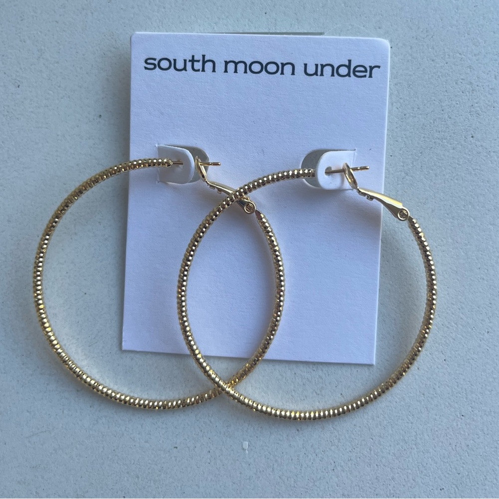 South Moon Under Gold Light-weight Hoops